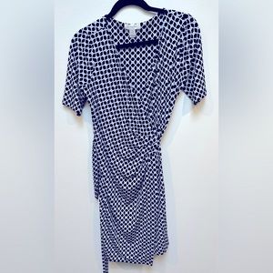 Motherhood Maternity - Black & White Wrap Dress - Size Medium
